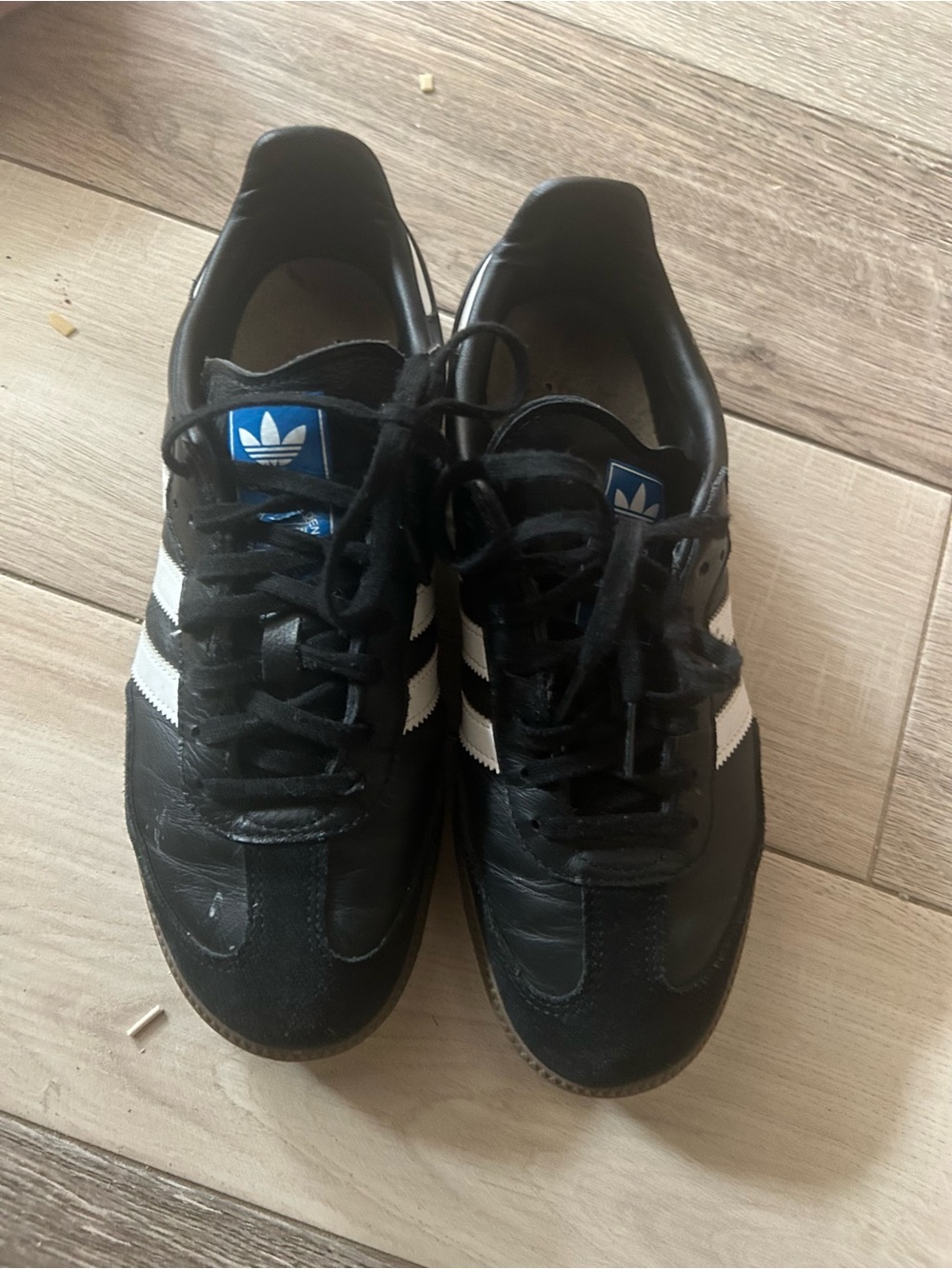 Adidas ladies  Black Classic Samba Sneakers with White Stripes